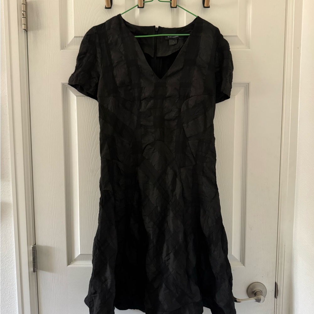 Club Monaco Textured Black Mini Dress